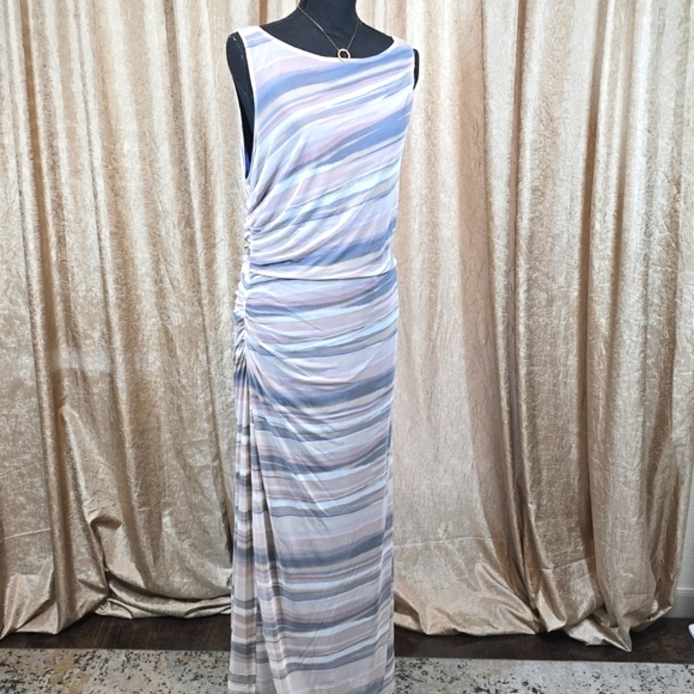 Nicole Miller Sleeveless Mesh Maxi Dress - Picture 9 of 15